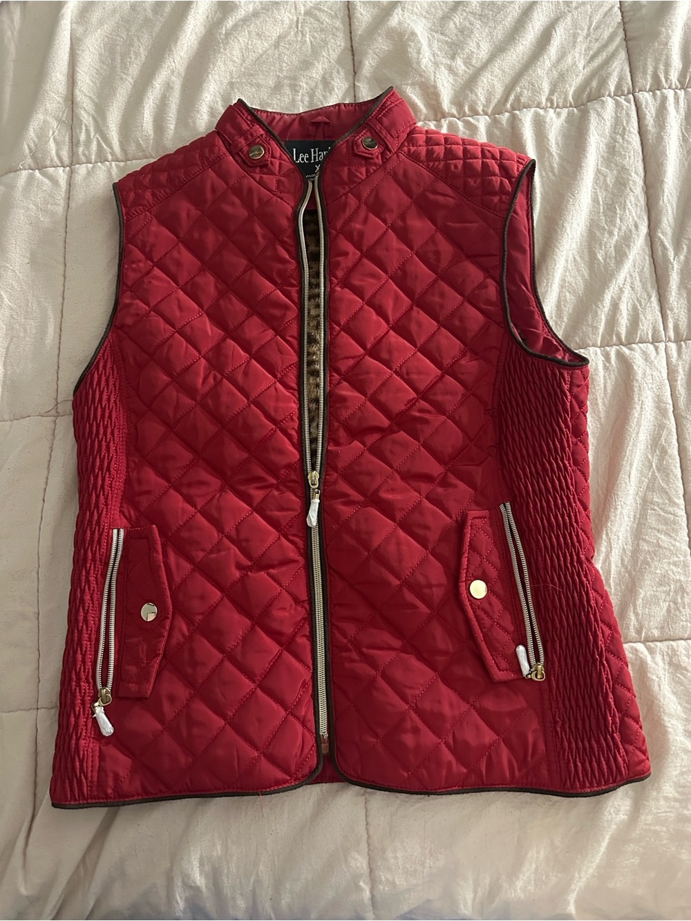 LeeHanTon Red Quilted Vest